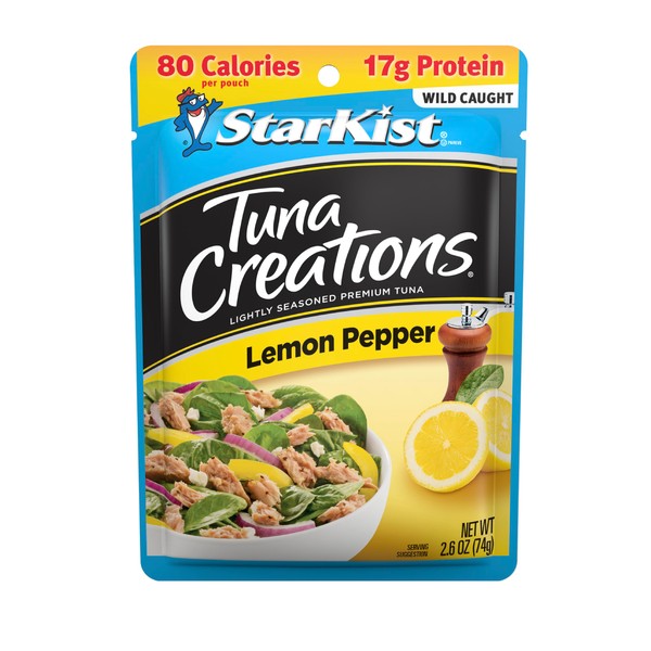 StarKist Tuna Creations, Lemon Pepper, Packaging May Vary, 2.6 Oz, Pack of 24