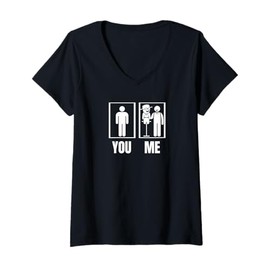 Womens Ventriloquist Proud Funny Men Ventriloquist V-Neck T-Shirt
