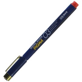 サクラ顔料インクペン ピグマミクロン03 レッド(ESDK03#19)