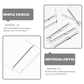 Cabilock Folder Binder 150pcs Binding Spines Binder Fastener Book Binder Rings Binder Circles Stationery Binder Rings Fasteners Loose Leaf Planner Binding Tools Metal Hole Punch