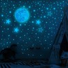 Glow in the Dark Blue Moon Stars Wall Stickers Nursery