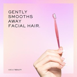 About Face Navaja Facial y Moldeador de Cejas (3 Unidades) - Elimina la pelusa de melocotón de mejillas, barbilla o frente y moldea delicadamente las 