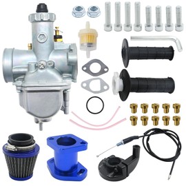 laffoonparts VM22 Carburetor, Replacement for Predator 212CC 196cc with MB165 MB200 Air Filter Kit and Cable Accelerator Throttle Control Handle, Blue Air Filter