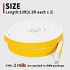 Yotache White Foam Strips Tape with Adhesive 2 Rolls 1"