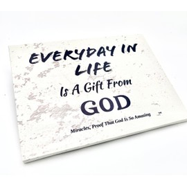 Inspirational Wall Art for Office - Christian Art Gift Featuring 'Everyday in Life Is A Gift From God™' - Perfect Religious and Motivational Wall Decor - Miracles Amazing™
