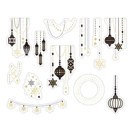 World Craft KFS-015 Glitter Clear Flake Seal, Gold Foil, 12 Patterns x 3 Sheets