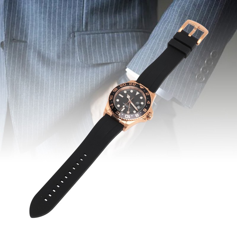 Men Field Watch Mineral Glass 50M Waterproof Silicone Strap Luminous