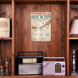 Putuo Decor 1975 Birthday Decor Funny Back in 1975 Metal Signs Remembering The Year 1975 Tin Sign Born 50 Years Ago Wall Party Supplies for Apartment Bedroom,Dorm Decor 8x12 in