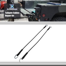 X AUTOHAUX Pair Rear Tailgate Cables Lift Gate Support Straps Pickup for Ford F-100 F-150 F-250 F-350 1987-1997 F7TZ-9943052-A F7TZ-9943053-A