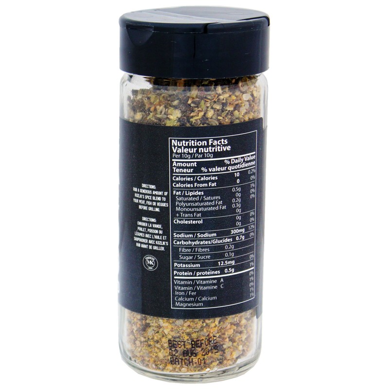 KOZLIKS CANADIAN MUSTARD Steak Rub, 150 GR