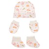 IWOWHERO 1set Newborn Cotton Scratch Gloves Hat Foot Covers Set