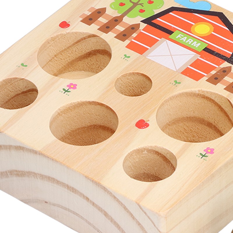 Baby Carrot Harvest Game Wooden Carrots Shape Sorting Matching Puzzle