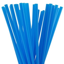 ADMIRING 10 Inch Plastic Drinking Straw 250 Pcs (10 Inch x 0.28 Inch) (Orange)