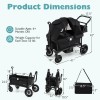 Babyjoy Wagon Stroller for 2 Kids Push Pull Double Stroller