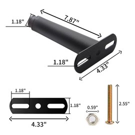 Toolzia Adjustable Bed Legs, Metal Retractable Heavy Duty Bed Center Frame Slat Support Leg,Suitable for Cabinet Sofa Bed Frame Replacement Parts 2 Pcs (7-13inch, black)