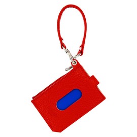 Agility affa Pass Wallet, One-Piece Mini Wallet, L-Shaped Zipper, Commuter Button, red
