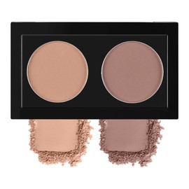 Duo Eye Shadow Palette，Nude Matte+ Warm Gray Matte Shades Eyeshadow Makeup，Daily Natural Eyes Looks for woman，Easy Application，Blendable，Highly Pigmented，Long Lasting，Vegan & Cruelty-Free 04