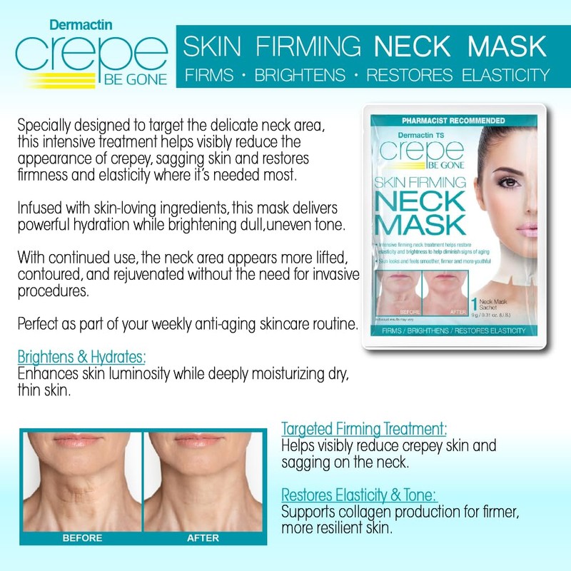 Dermactin-TS Crepe Be Gone Skin Firming Neck Mask