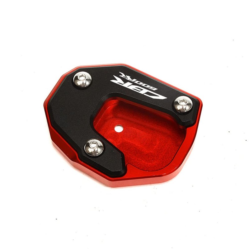 CBR600RR 2007-2022 Motorcycle Side Stand Kickstand Plate Pad End Red