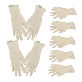 WOONEKY 20pcs Boys and Girls Black Food Safe Touchscreen Heavy Duty Multi-function Elastic Disposable Cleaning Washing