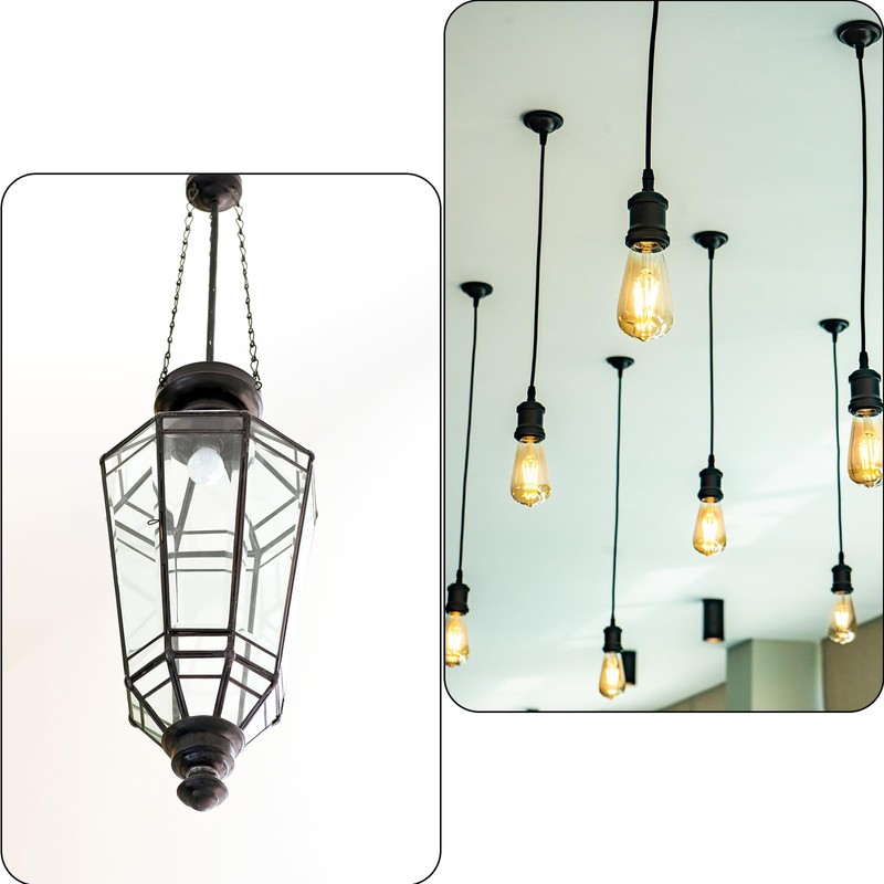 6pcs Light Socket Shade Rings, 1-3/8 Inches Thread Diameter Lamp