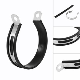 Universal Motorcycle Exhaust Muffler Pipe Bracket Semicircle, Exhaust Muffler Clip Fasten Support Pipe Bracket Hanger Band
