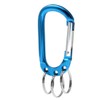 Mallofusa Aluminum O/D-Shaped Carabiner Buckle Clip W/ 3-Keychian, Keychain Clip,