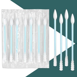 300 Count Individually Wrapped Cotton Swabs, Travel Cotton Swabs, Cotton Stick, Spiral Pointed Cotton Swab, Individually Wrapped Spiral Pointed Swabs for Ear,Makeup,Clean (Blue)