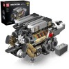 Mould King 10131 W16 Engine Motor Double V8 Cylinder Building