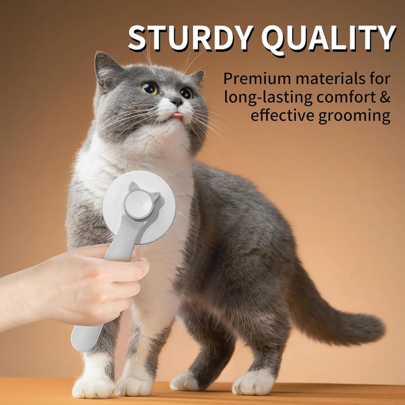 Pet Grooming Brush - Gentle Slicker for Removing Loose Undercoat,