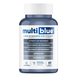 Multiblue Magnesio Con Vitaminas Fortalece Huesos 60caps Sabor Sin Sabor
