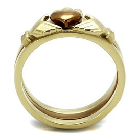 YourJewelleryBox Claddagh Ring Set 3 pieces No Stone Irish Celtic (K)