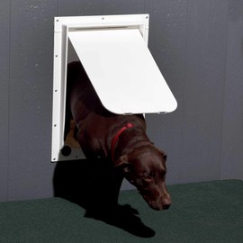 Revival Animal Health Dog Door - Magnador Two-Way Pet Door Mag I Heavy Duty White Large