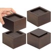 FASONLA Bed Risers (Set of 4) - Oak Solid Wood