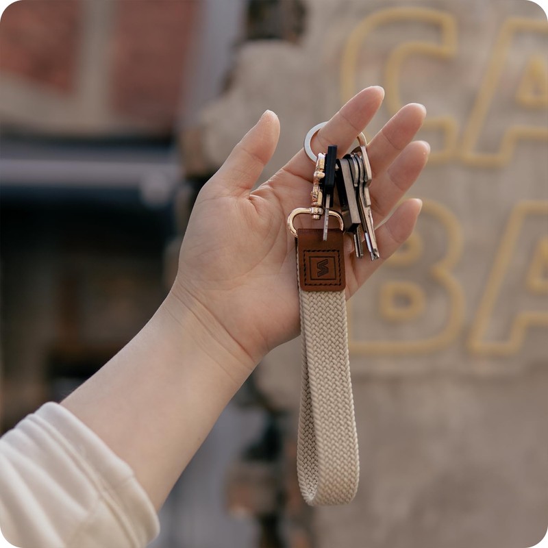 SENLLY Wristlet Lanyard, Stretchy Keychain Holder, Original Elastic Anti-Drop Design