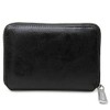 Register Leather Bilford Wallet with Round Zipper, Bifold Wallet, Box-shaped