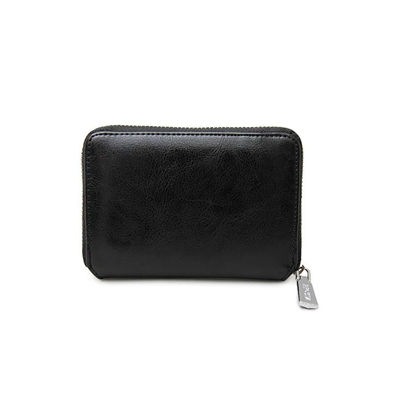Register Leather Bilford Wallet with Round Zipper, Bifold Wallet, Box-shaped