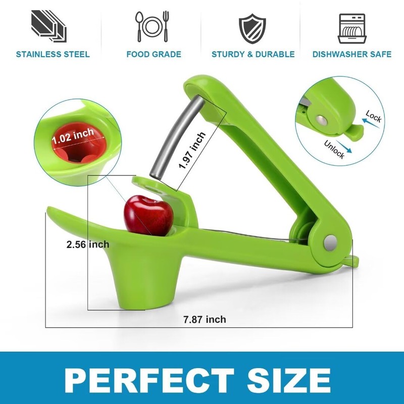 SCHVUBENR Cherry Pitter Tool - Stainless Steel Cherry Corer Pitter