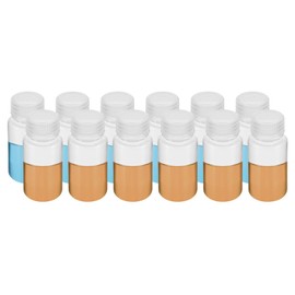 PATIKIL 12Pcs 60ml Reagent Bottles, PP Wide Mouth Round Bottles with Screw Cap for Lab Water Reagent Liquids Solid Sample Storage Seal, Clear