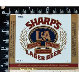 Sharp's LA Lager Beer Label - WISCONSIN