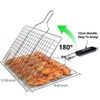 penobon Fish Grilling Basket, Folding Portable Stainless Steel Bbq Grill