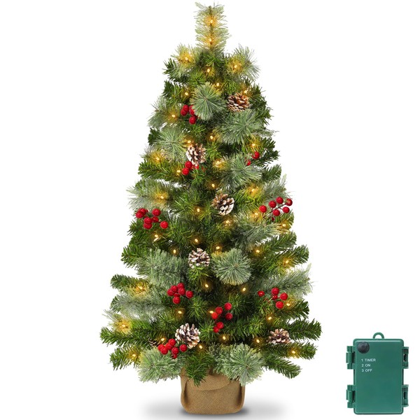 Timer - 3FT Christmas Tree, Small Table top Christmas Tree