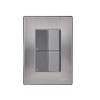 iGoto INOX2014 con 2 apagadores escalera de 1.5 módulos, Acero