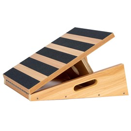 StrongTek Professional Wooden Slant Board, Adjustable Incline Board, and Calf Stretcher, Stretch Board - Extra Side-Handle Design for Portability, Partial-Coverage
