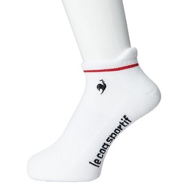 Coq Sportif QGBWJB02 Men's Ankle Socks, Classic Socks, Antibacterial, Deodorizing, Foot Pile, Foot Support, Y-Heel, Sports, Golf, Men's, New Color WH0 (White)
