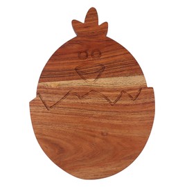 Affinity Decor Easter Egg Shaped Wooden Serving Board, Wood Cutting Board for Kitchen, Funny Wooden Charcuterie Boards, Serving Platter for Cheese and Food, 13.2" x 9.4"