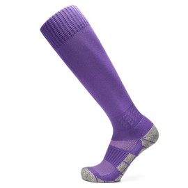 AK SOK Two Pairs of Football Socks,Soccer Socks,Knee High Socks for Boys & Men (CA/US, Alpha, Medium, Regular, Regular, Purple)