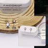 FACOKO Flat Back Earrings Women, G23 Titanium Hypoallergenic Onyx Earring,