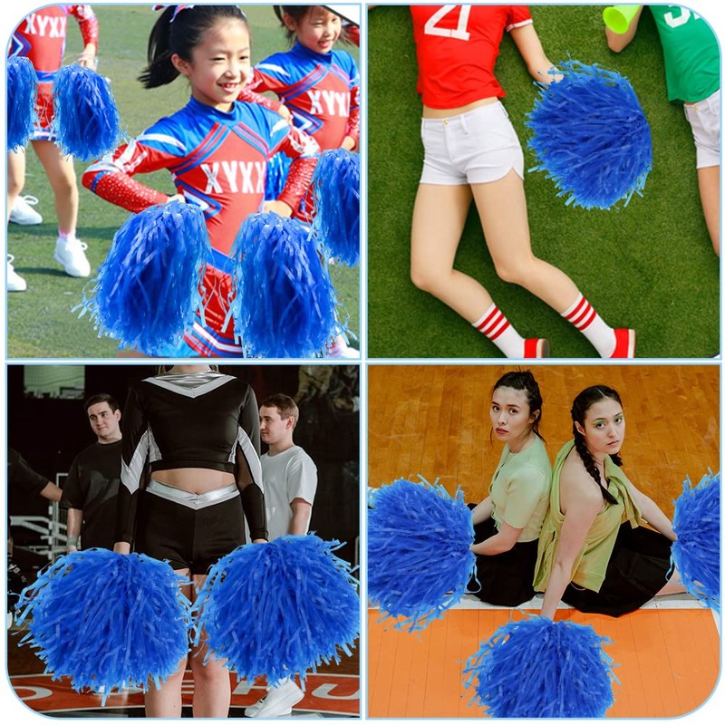 Faxco 12Pack Plastic Pom Poms Cheerleading Pom Poms Sports Dance