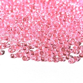 10,000 Scatter Crystals Wedding Table Confetti 2.5mm Rhinestone Gems Beads Diamante Acrylic Stones Centrepiece Decorations Decor Prom Event (Baby Pink)